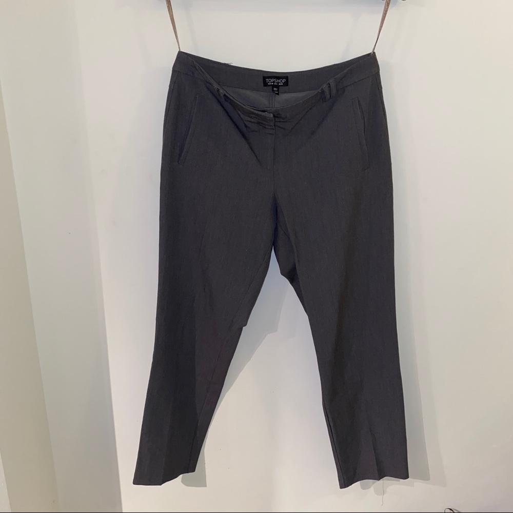 TOPSHOP grey cropped pants